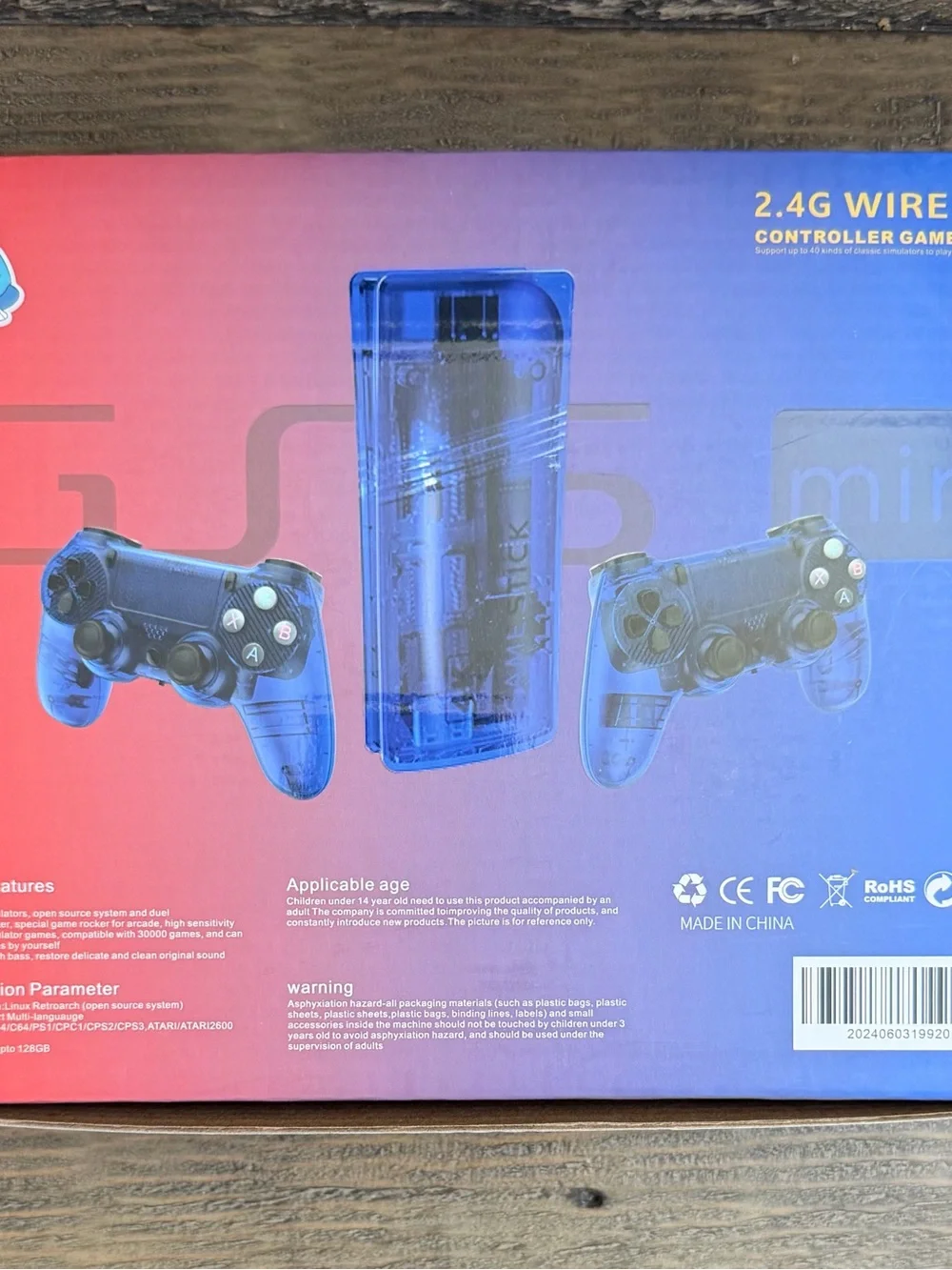 GS5 Mini Portable Gaming Console - Transparent Red